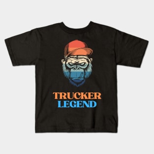 Husband Dad Trucker Legend Kids T-Shirt